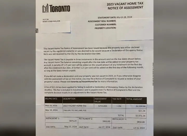 ثبت مالیات اشتباه برای صاحب‌خانه‌ها در انتاریو